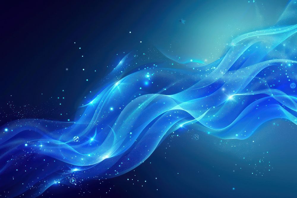 Blue wave particle backgrounds technology nature.