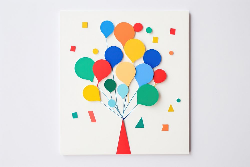 Birthday art painting balloon.
