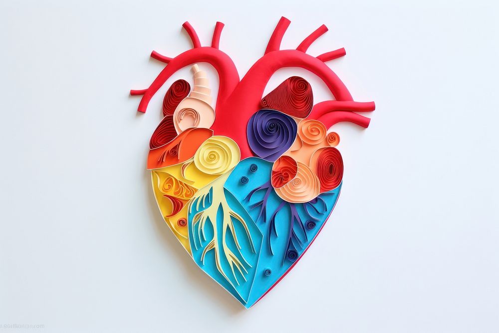 Medical art craft heart.