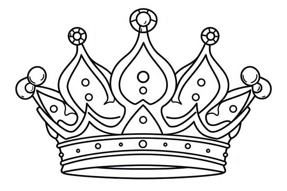 Crown sketch tiara line.