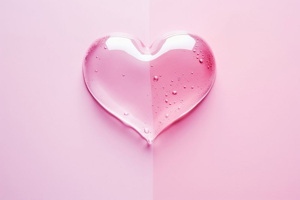 Water in heart shape backgrounds pink red.