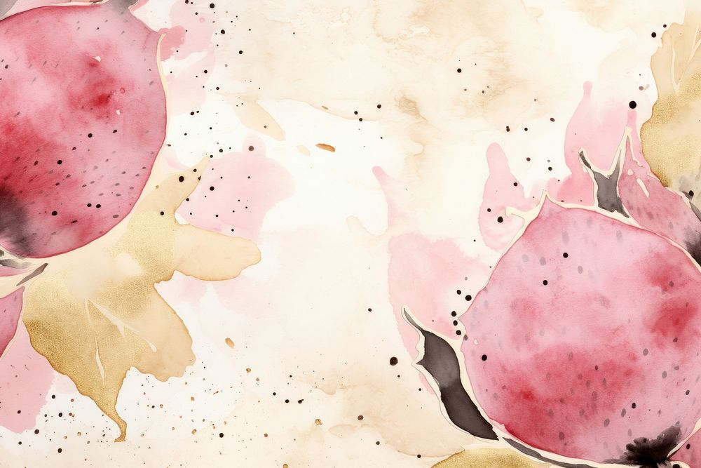 Dragon fruit watercolor background backgrounds painting petal.