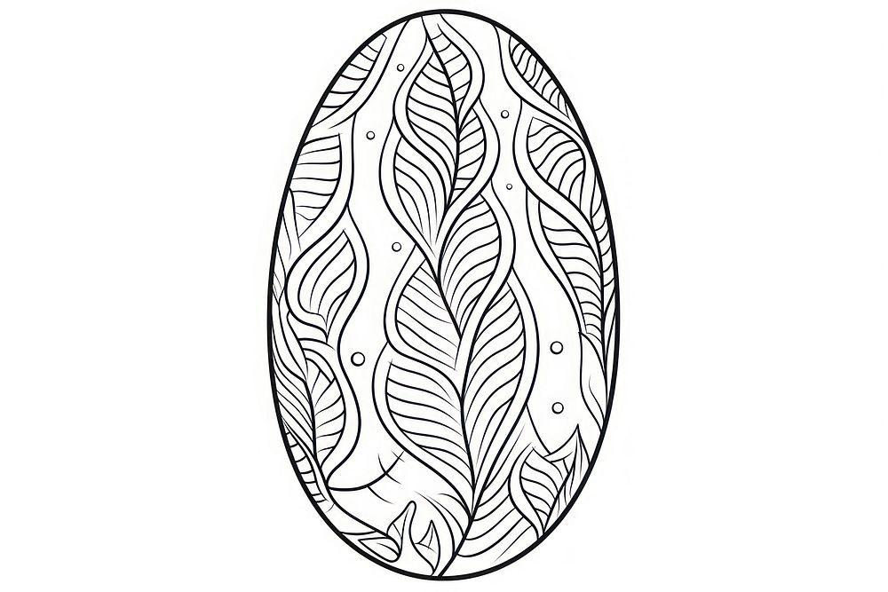 Easter egg sketch line creativity.