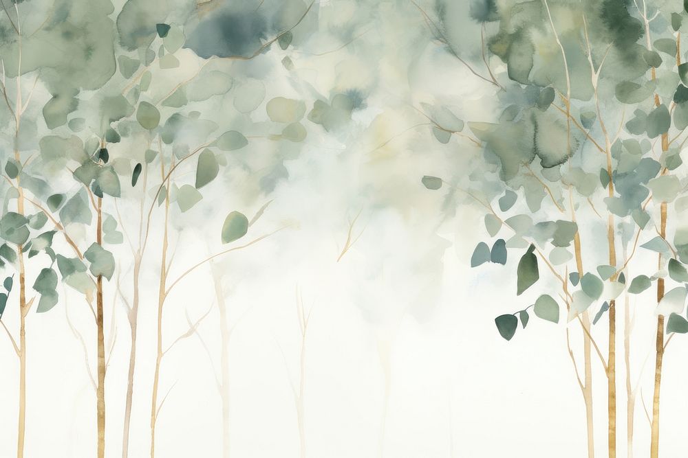 Eucalyptus tree watercolor background backgrounds painting nature.