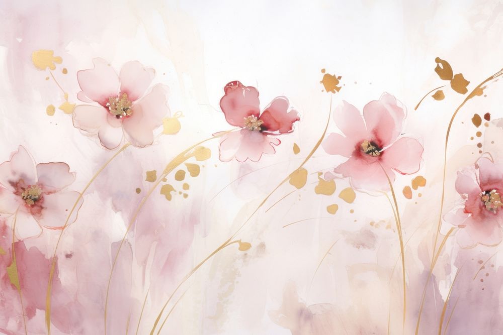 Flowers watercolor background backgrounds painting blossom.