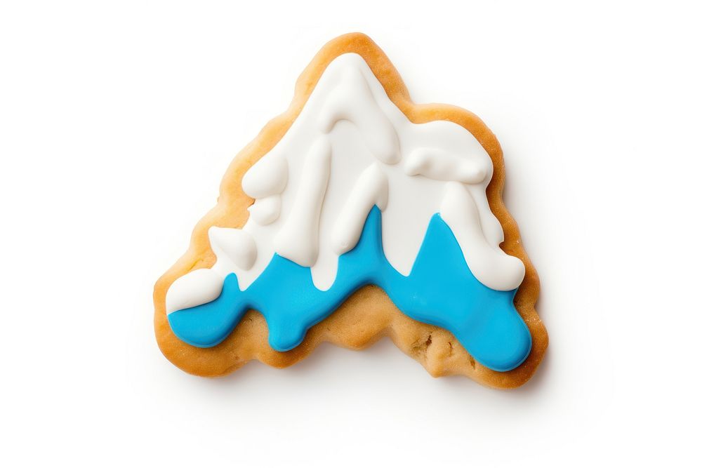 Cookie icing mountain dessert.