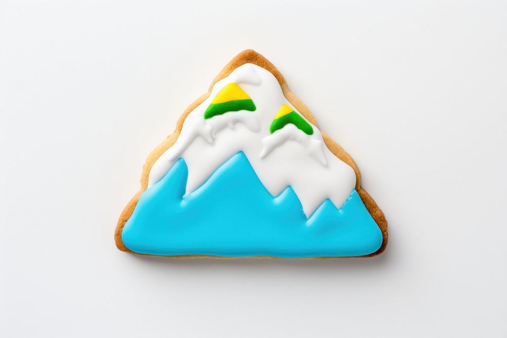 Icing mountain dessert cookie.
