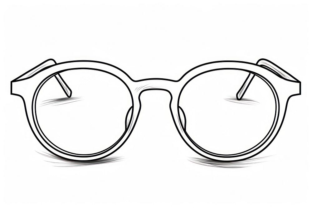 Glasses sunglasses sketch line.