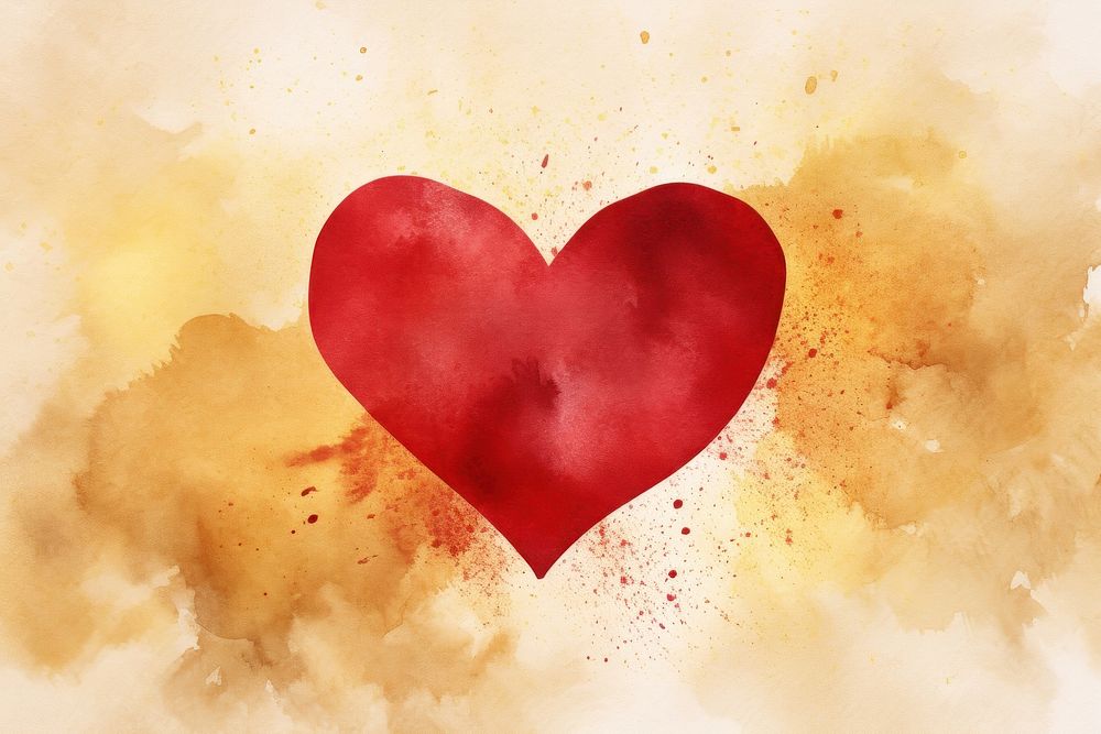 Heart watercolor background backgrounds red creativity.
