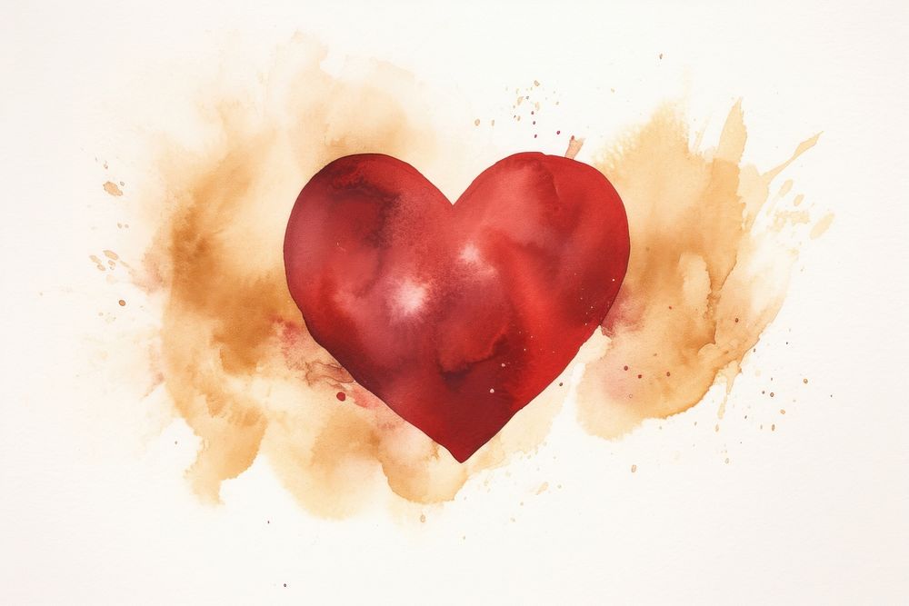 Heart watercolor background backgrounds red creativity.
