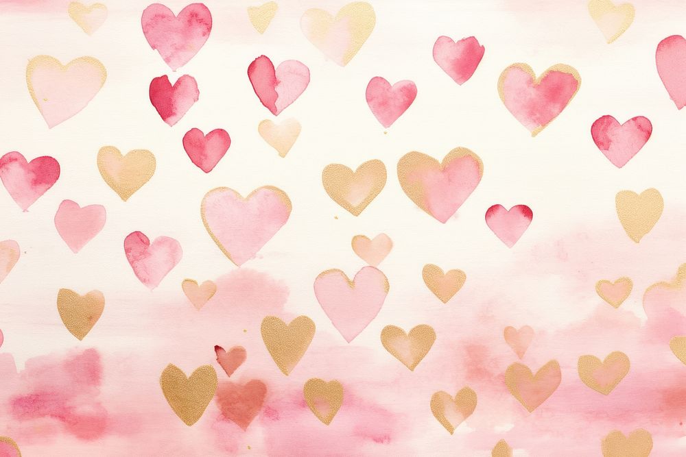Hearts watercolor background backgrounds petal pink.