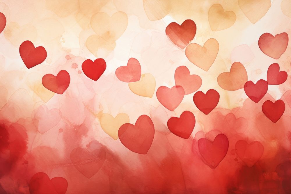 Hearts watercolor background backgrounds red celebration.