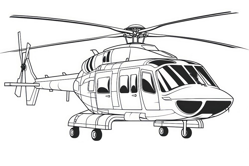 Helicopter aircraft vehicle sketch.