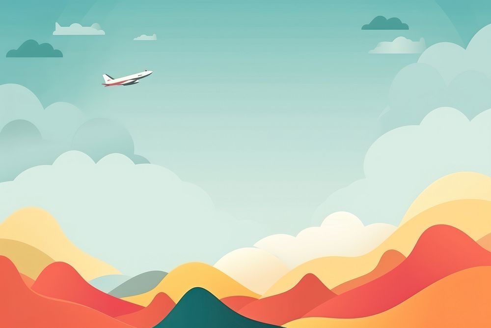 Illustration of graphic background backgrounds landscape airplane.