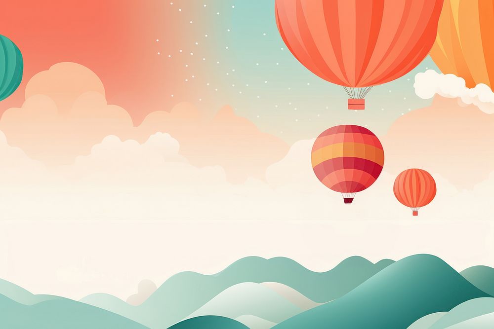 Illustration of graphic background backgrounds aircraft balloon.
