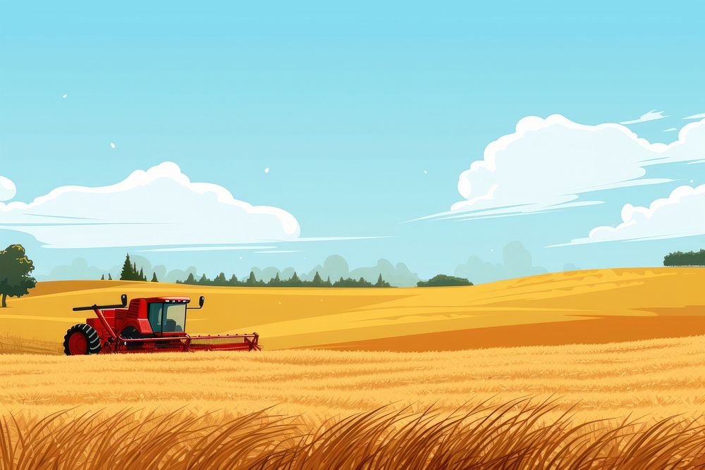 Illustration of graphic background agriculture outdoors harvest.