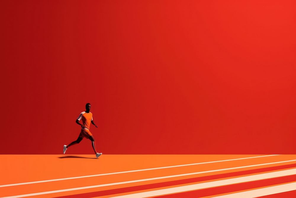 Illustration of graphic background running sports adult.