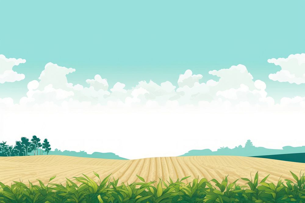 Illustration of graphic background agriculture landscape outdoors.