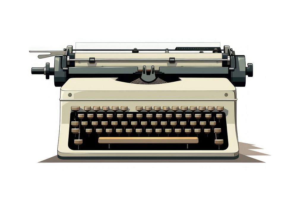 Typewriter white background correspondence electronics.
