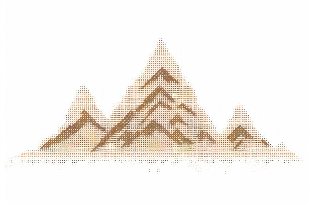 Cross stitch mountain backgrounds graph white background.