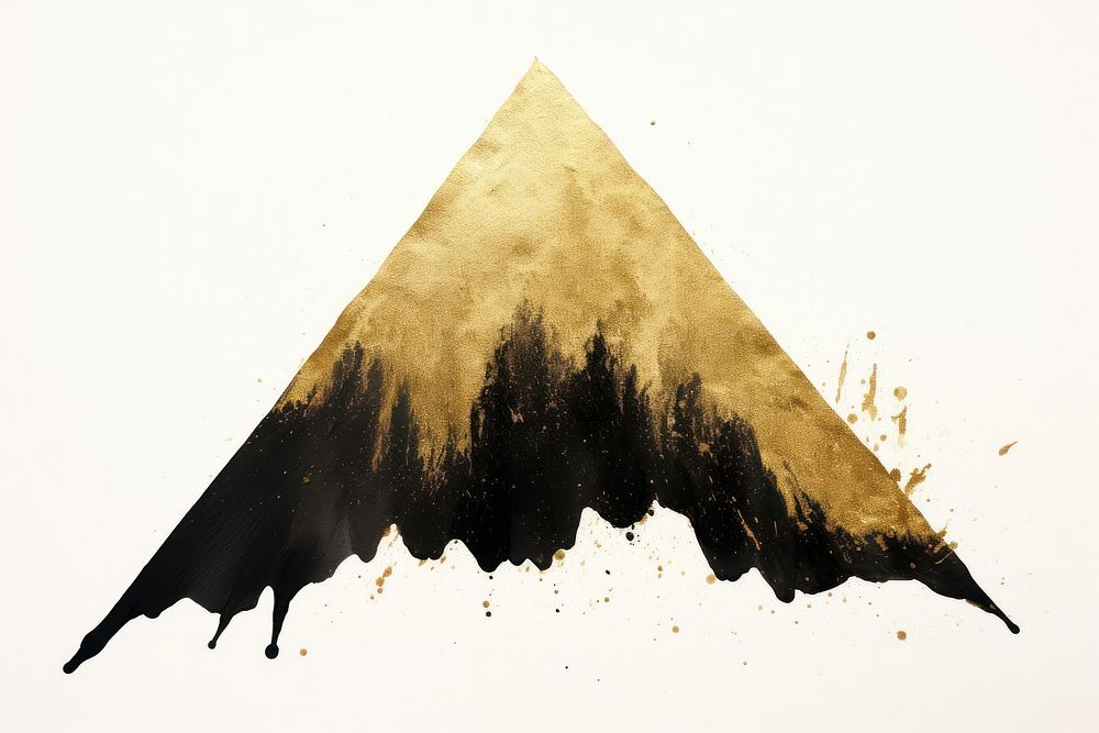 Black color mountain ink creativity splattered.