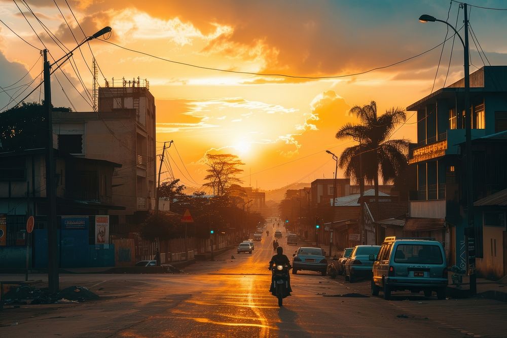 Street city in Africa outdoors architecture cityscape.