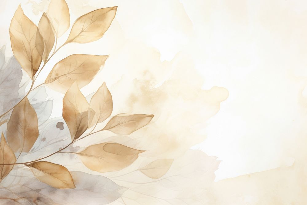 Leafs watercolor background backgrounds painting pattern.