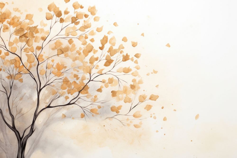 Maple tree watercolor background backgrounds painting tranquility.