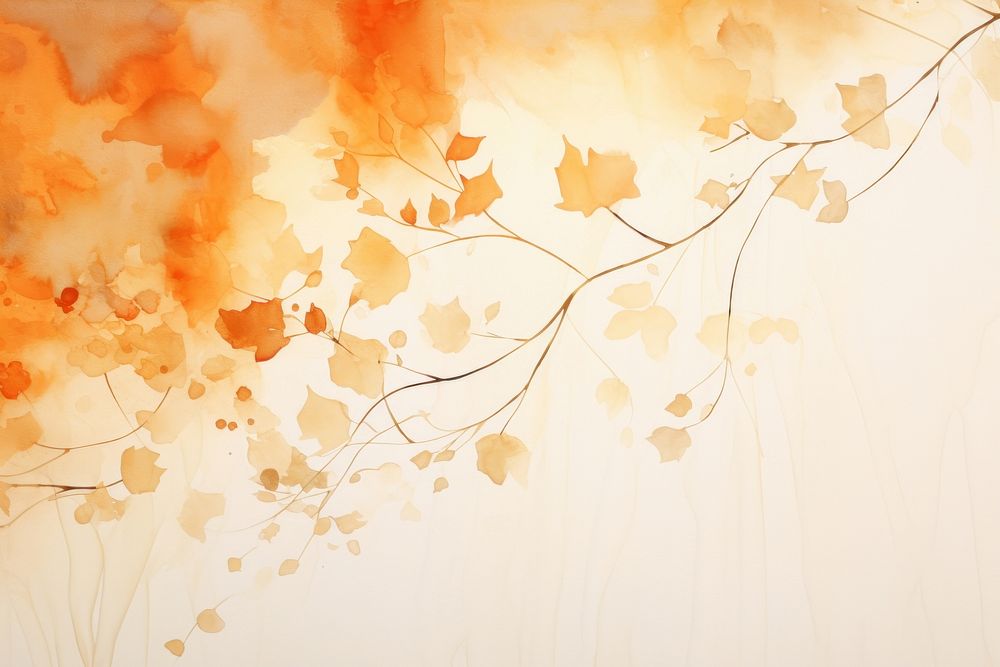 Maple watercolor background painting backgrounds pattern.