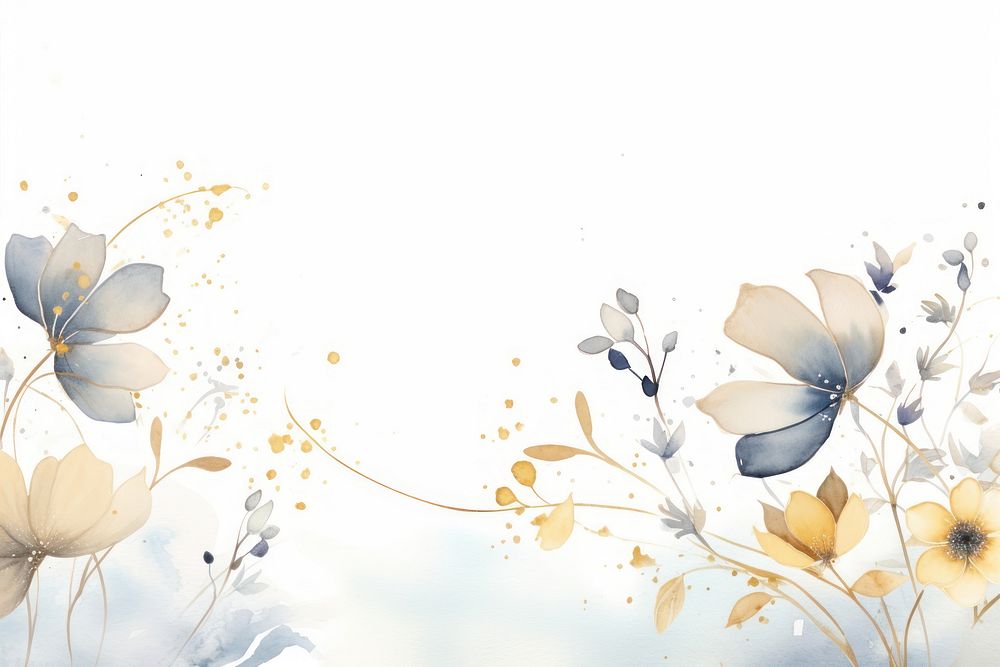 Watercolor flower backgrounds pattern fragility.