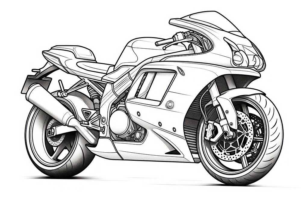 Motorbike sketch motorcycle vehicle.