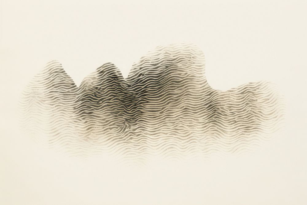 Mountain in style fingerprint line backgrounds drawing sketch.