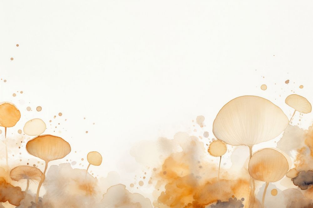 Mushroom watercolor background backgrounds fungus plant.