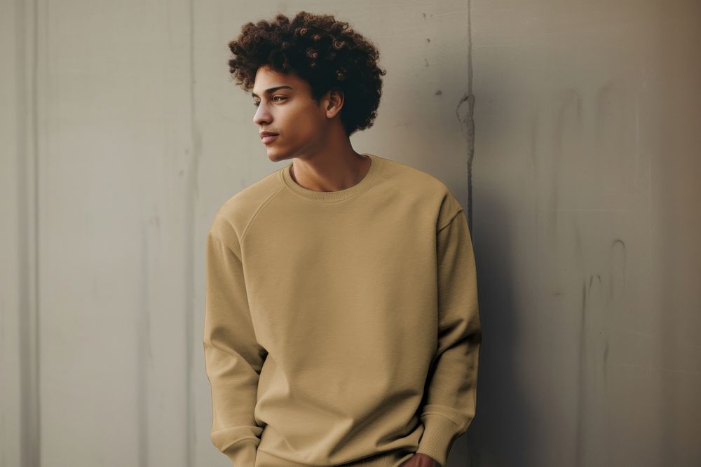 Man in brown sweater
