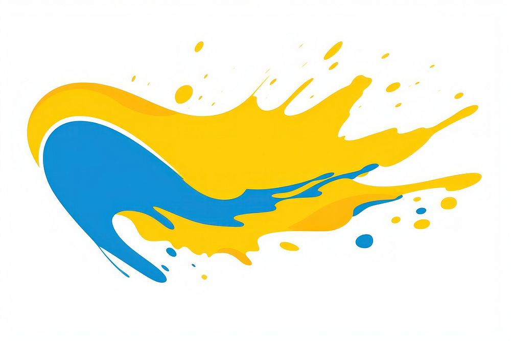 Paint splash line logo art.