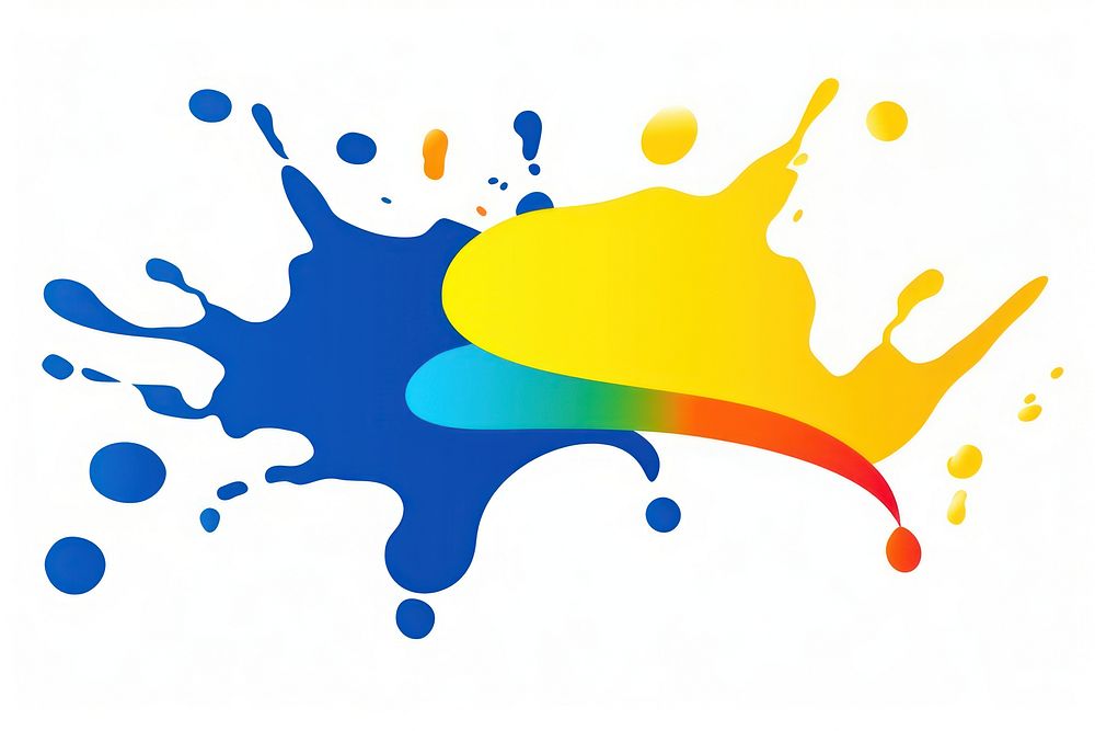 Paint splash line logo art.