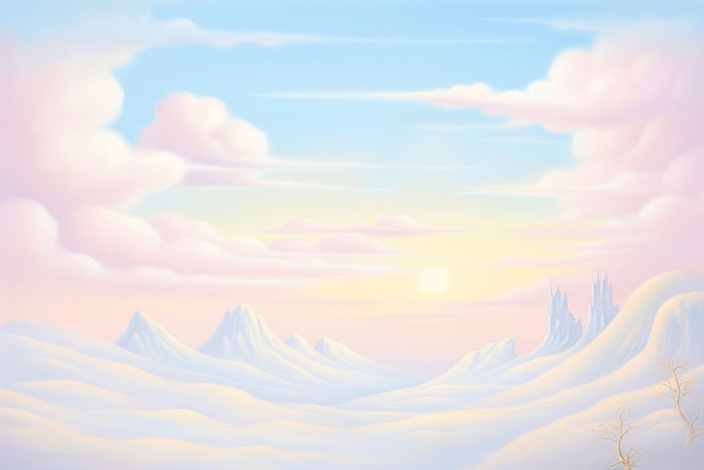 Painting of vanila sky backgrounds landscape outdoors.