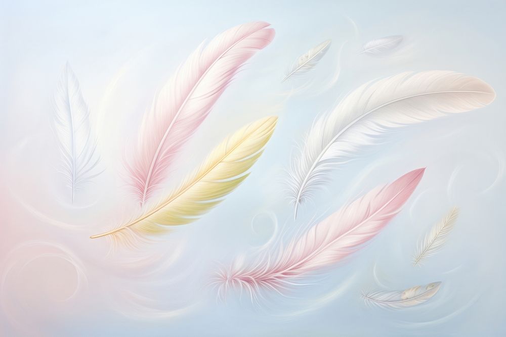 Painting of feathers backgrounds pattern lightweight.