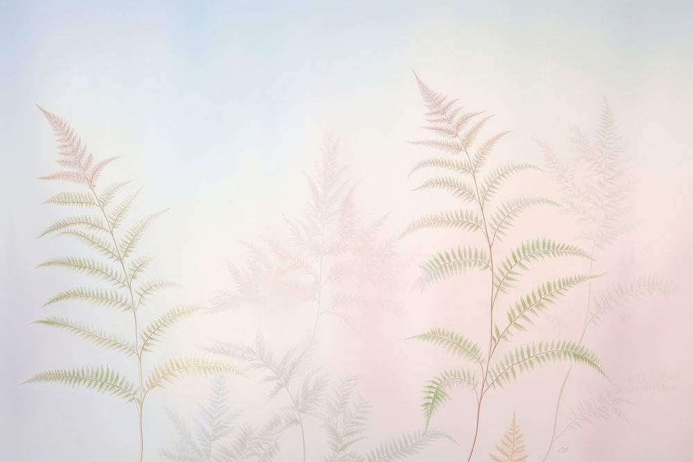 Painting of ferns backgrounds nature plant.