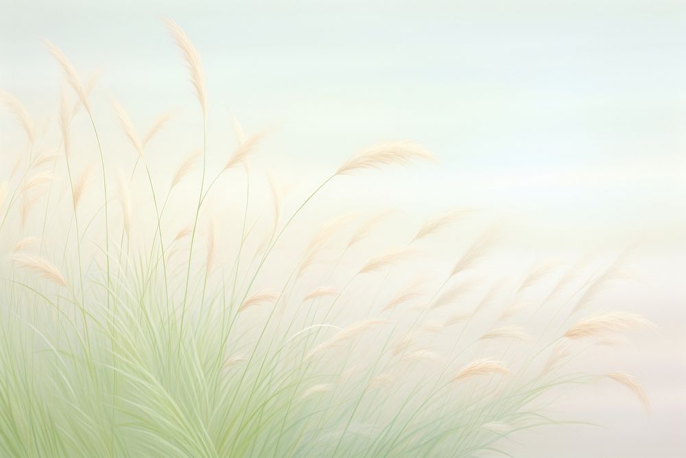 Painting of grass backgrounds plant tranquility.