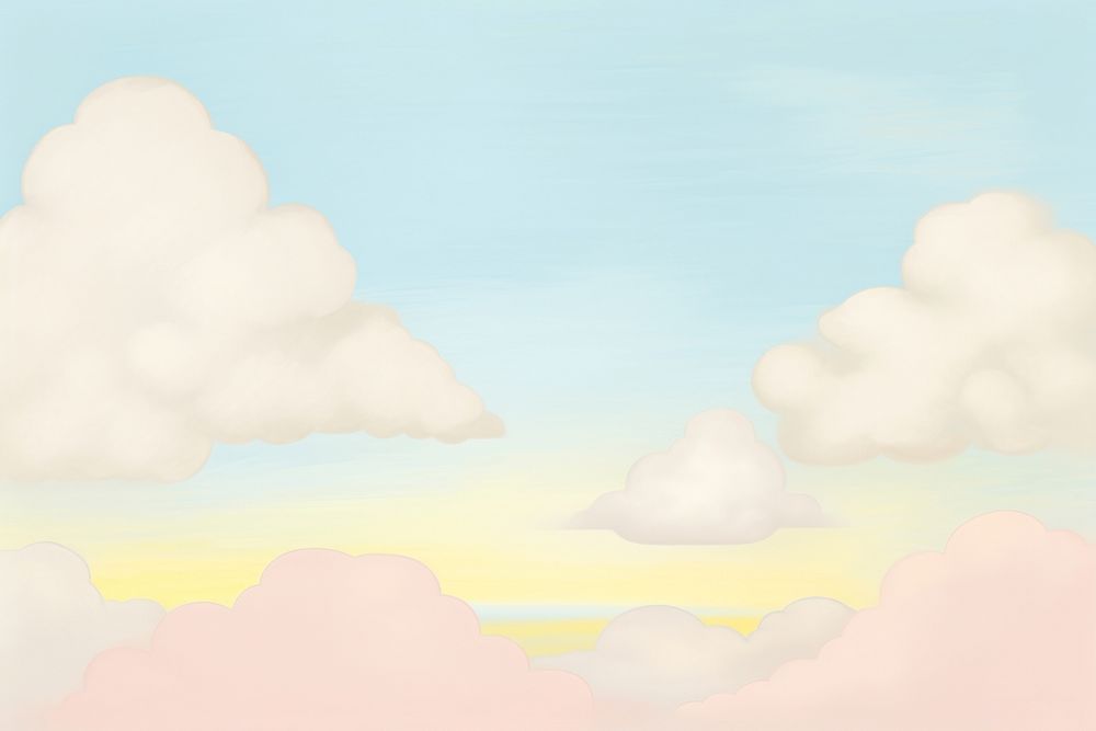 Painting of rainboe sky backgrounds outdoors nature.