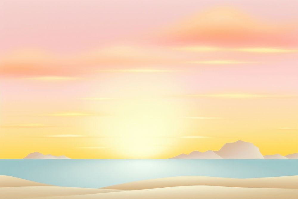 Painting of sunset border backgrounds landscape sunlight.
