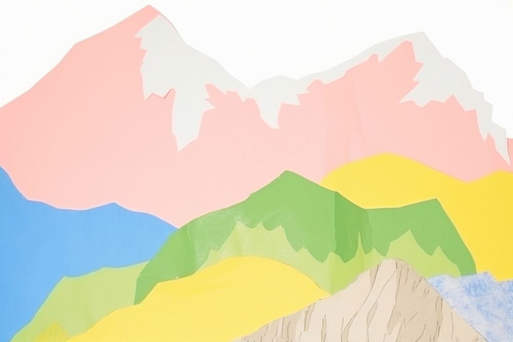 Mountain cut paper backgrounds painting nature.
