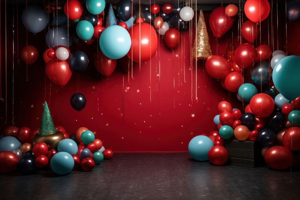 Balloon space room christmas illuminated celebration.