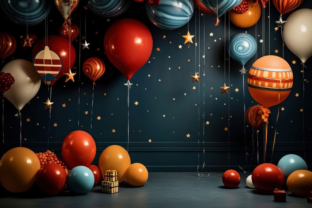 Cute balloon space room christmas lighting sphere.