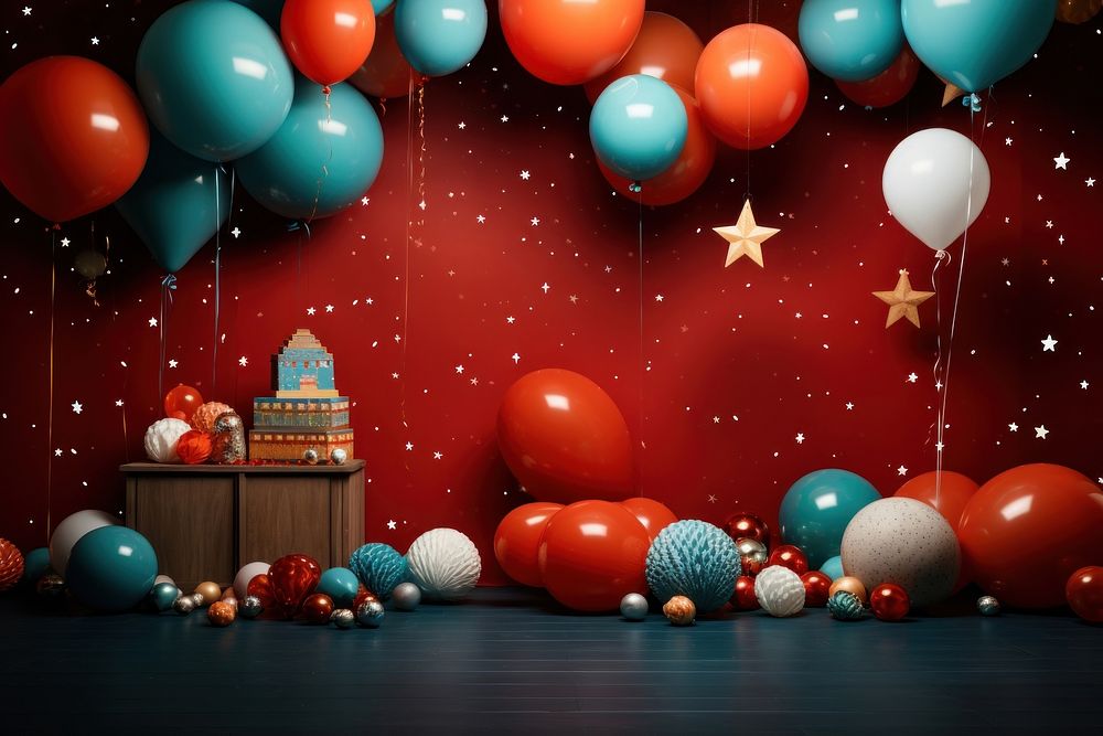 Cute balloon space room christmas celebration anniversary.