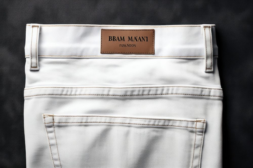 Jeans label blank white accessories accessory trousers.