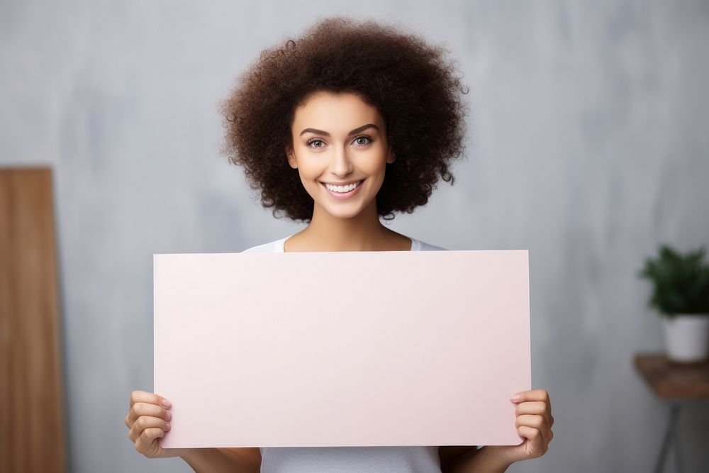 Empty board photography portrait smiling.