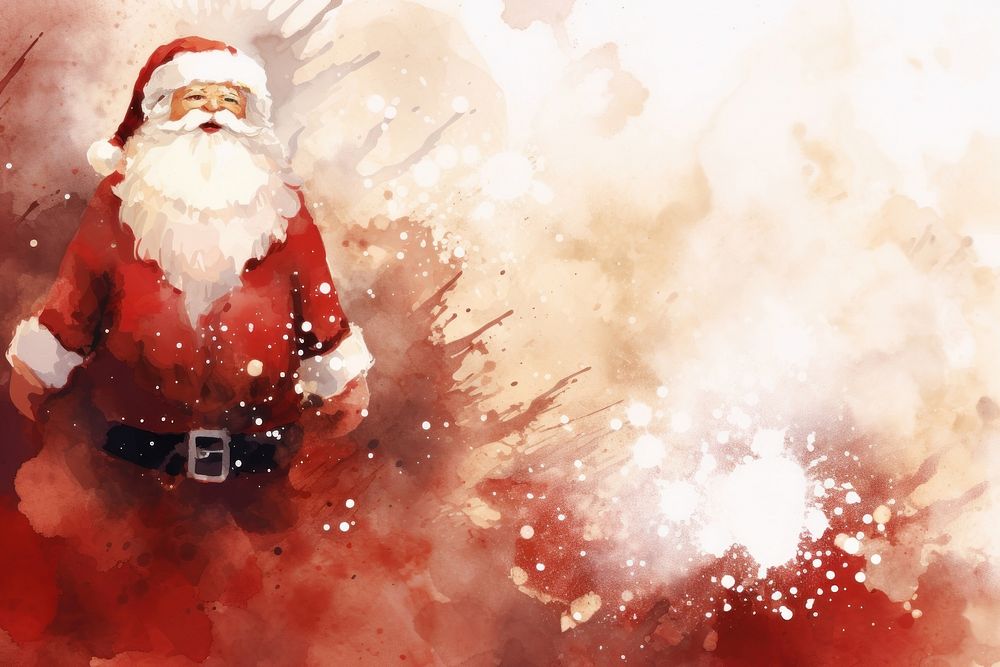 Santa watercolor background backgrounds christmas adult.