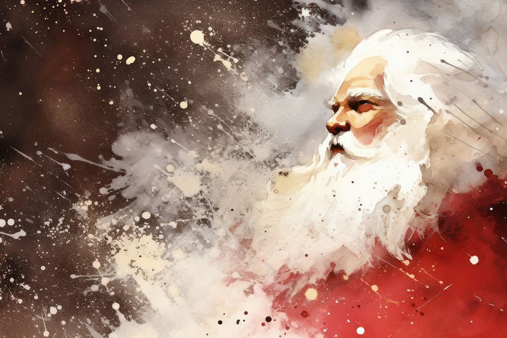 Santa watercolor background painting backgrounds adult.